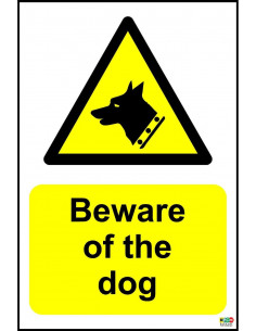 CAUTION BEWARE OF DOGS SIGN