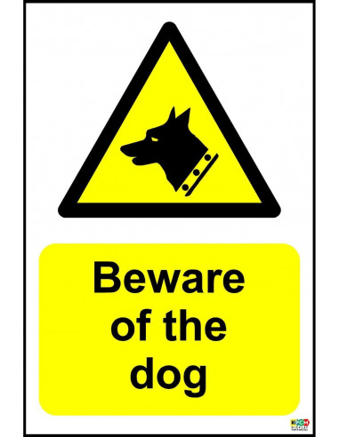 CAUTION BEWARE OF DOGS SIGN