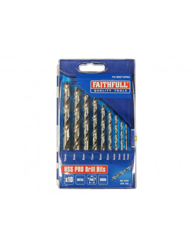 FAITHFULL HSS DRILL SET M2 1 -10MM