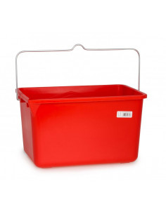 PAINT BUCKET PLASTIC RED 9"