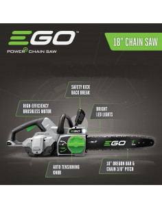 EGO CHAINSAW 56V18" BAR... 2