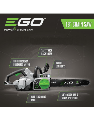 EGO CHAINSAW 56V18" BAR (BODY ONLY)