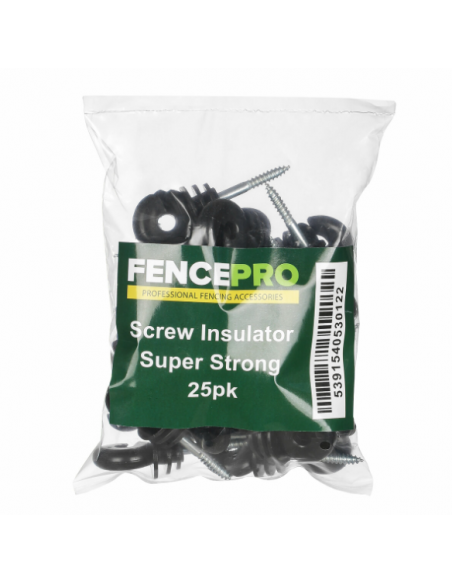 FARM STOKK FENCEPRO SCREW INSULATOR SUPER STRONG 25PK