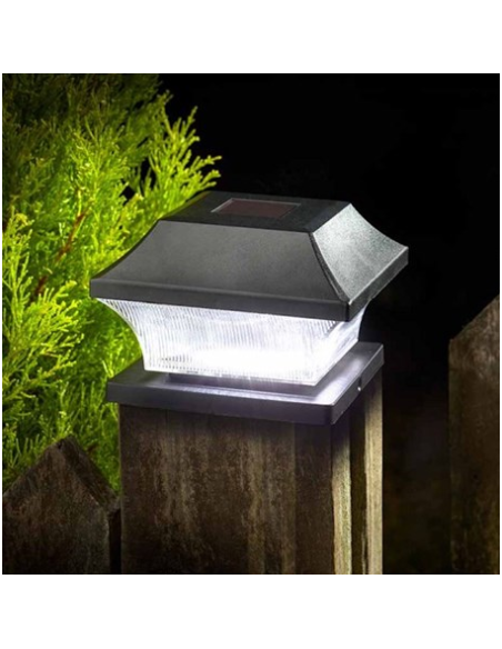 SMART GARDEN POST LIGHT BLACK SOLAR LIGHT