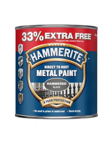 HAMMERITE METAL PAINT HAMMERED BLACK...
