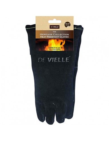 DE VIELLE HERITAGE LEATHER STOVE GLOVES