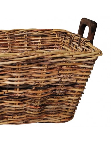 CASTLE LIVING RECTANGLE RATTAN LOG...