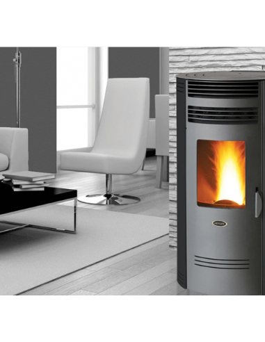HENLEY ROUND PELLET STOVE BIO80 BLACK