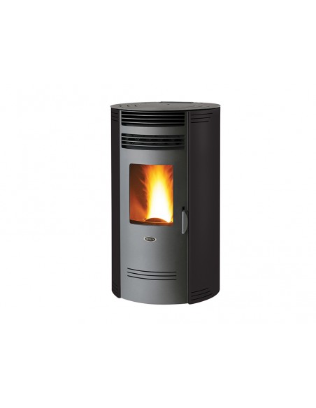 HENLEY ROUND PELLET STOVE BIO80 BLACK