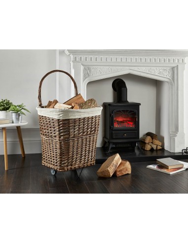 DE VIELLE WICKER FIRELOG CART