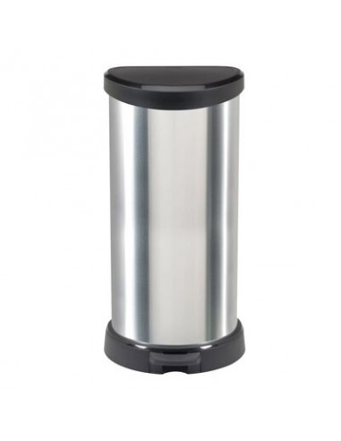 CURVER METAL PEDAL BIN 40LT SILVER