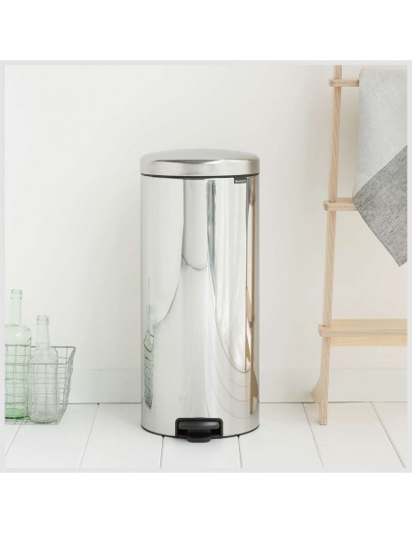 BRABANTIA NEWICON PEDAL BIN BRILLIANT STEEL 30L