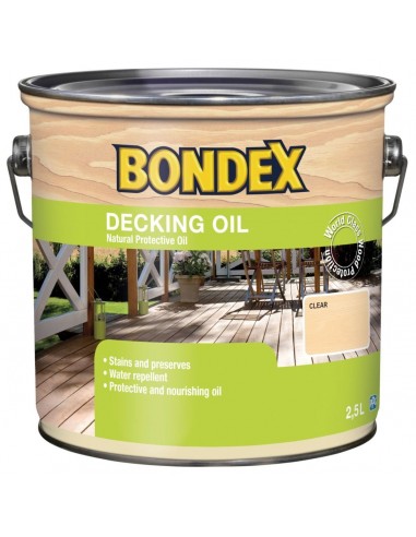 BONDEX DECKING OIL CLEAR 2.5L