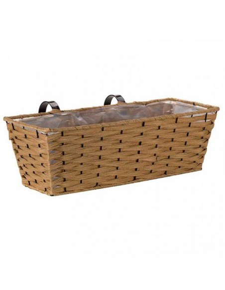 SMART GARDEN 19” BARI FAUX RATTAN PLANTER SAND