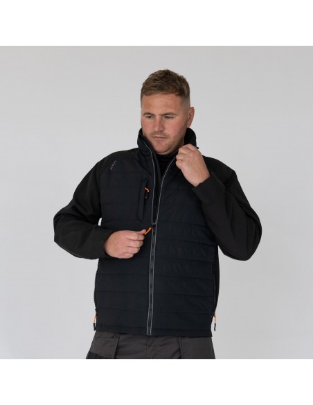 XPERT PRO RIP-STOP INSULATED HYBRID JACKET BLACK - XXLARGE
