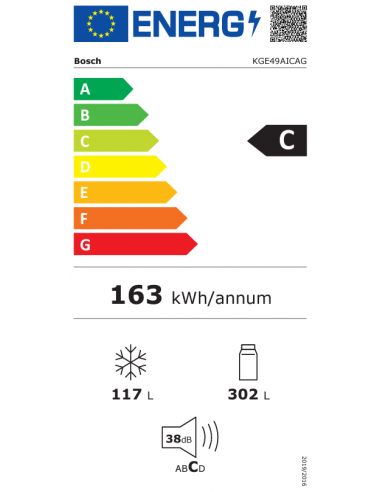 BOSCH FROST FREE FRIDGE FREEZER...