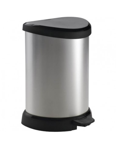 CURVER METAL PEDAL BIN SILVER 20L