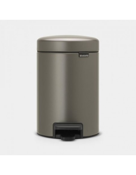BRABANTIA NEWICON PEDAL BIN 3L PLASTIC BUCKET PLATINUM