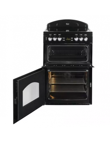 LEISURE DOUBLE OVEN CERAMIC COOKER BLACK