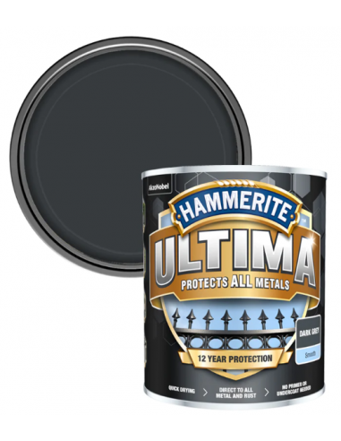 HAMMERITE ULTIMA SMOOTH DARK GREY 750ML
