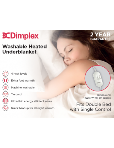 DIMPLEX DOUBLE WASHABLE HEATED...
