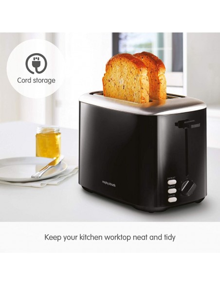 MORPHY RICHARDS EQUIP 2 SLICE TOASTER METALLIC BLACK