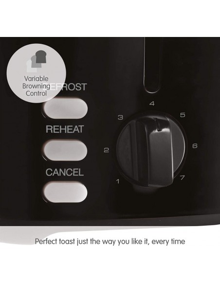 MORPHY RICHARDS EQUIP 2 SLICE TOASTER METALLIC BLACK