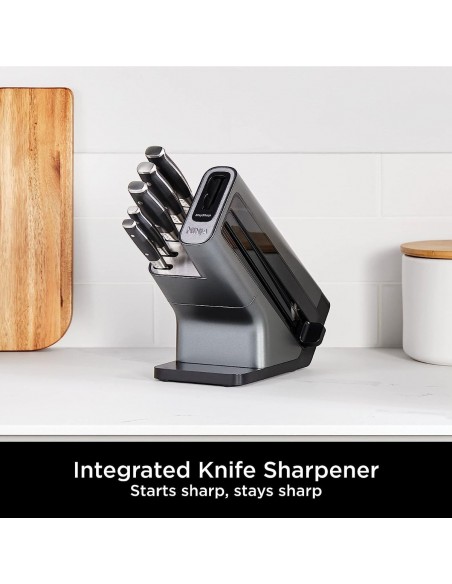 NINJA FOODI STAYSHARP KNIFE BLOCK WITH INTEGRATED SHARPENER 6 PIECE SET
