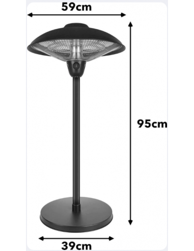 TABLE TOP PATIO HEATER 1500W