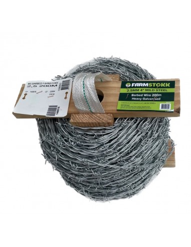 FARMSTOKK 2.5MM MS BARBED WIRE 200M