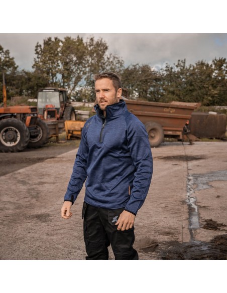 XPERT PRO HALF ZIP TECH FLEECE NAVY - XX LARGE