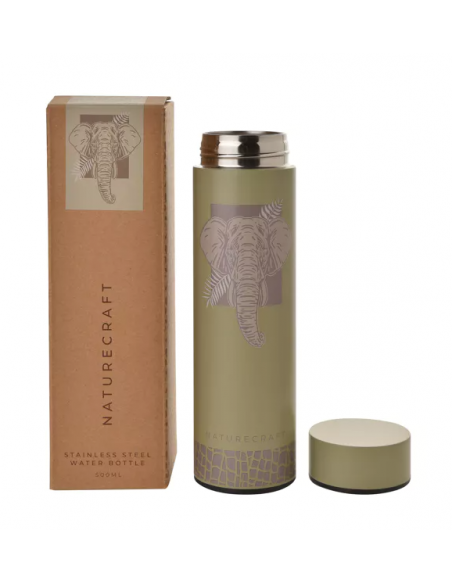 NATURECRAFT ELEPHANT 500ML REUSABLE BOTTLE STONE