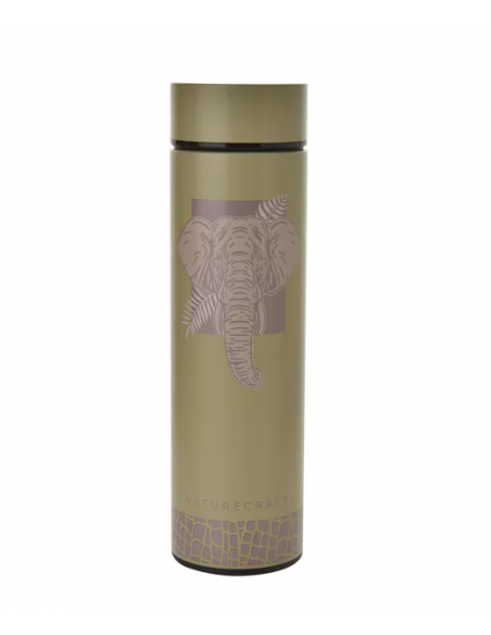 NATURECRAFT ELEPHANT 500ML REUSABLE BOTTLE STONE