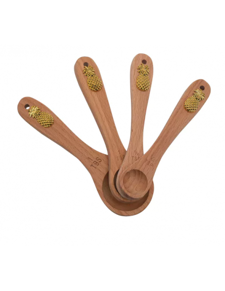 HESTIA SET OF 4 MEASURING SPOONS PINEAPPLE