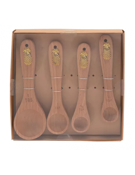 HESTIA SET OF 4 MEASURING SPOONS PINEAPPLE