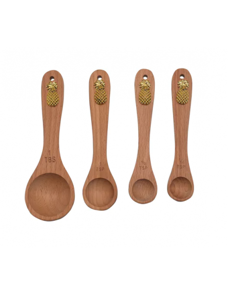 HESTIA SET OF 4 MEASURING SPOONS PINEAPPLE