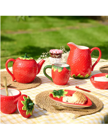 COTTAGE GARDEN SUGAR BOWL STRAWBERRY