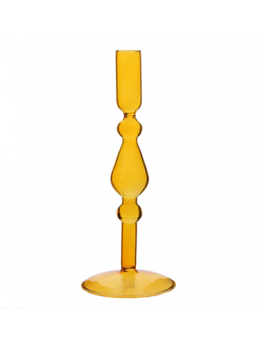 HESTIA GLASS CANDLE HOLDER OCHRE 26 X...