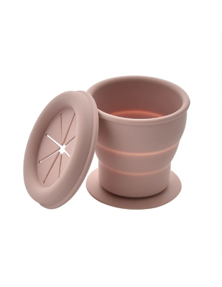 BAMBINO SILICONE COLLAPSIBLE SNACK CUP PINK