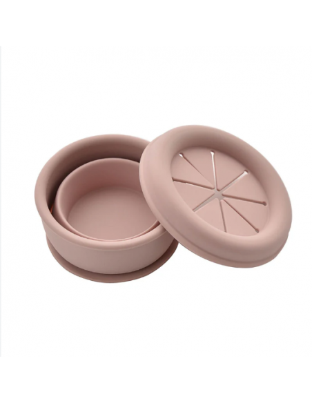 BAMBINO SILICONE COLLAPSIBLE SNACK CUP PINK