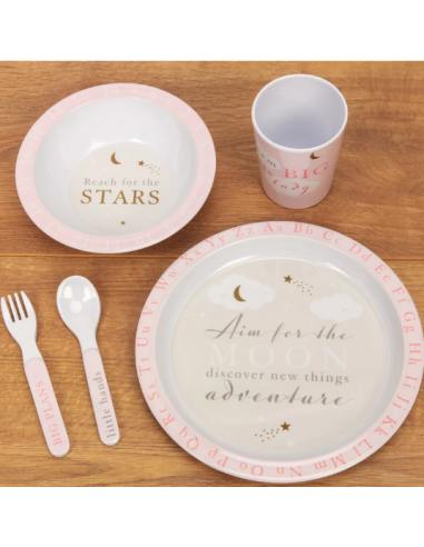 BAMBINO 5 PIECE MELAMINE SET PINK