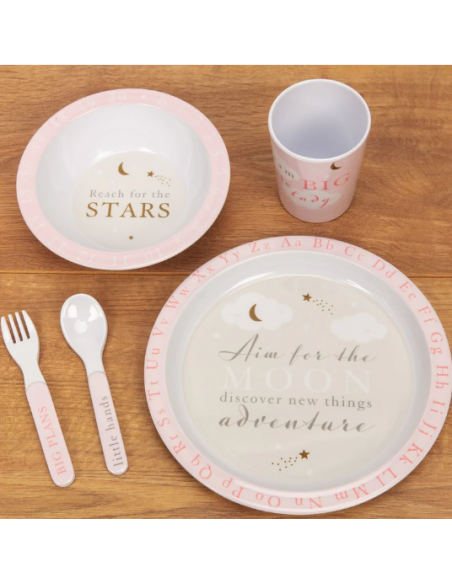 BAMBINO 5 PIECE MELAMINE SET PINK