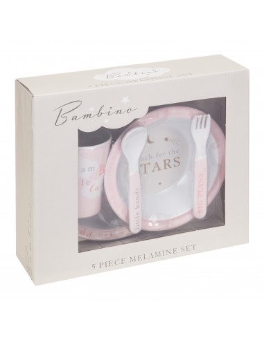 BAMBINO 5 PIECE MELAMINE SET PINK