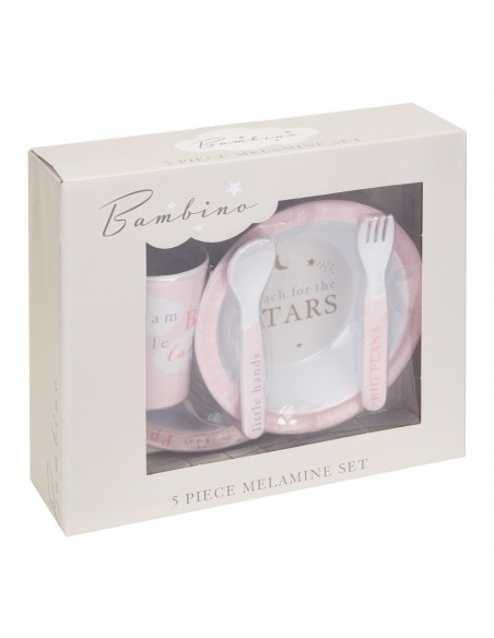 BAMBINO 5 PIECE MELAMINE SET PINK