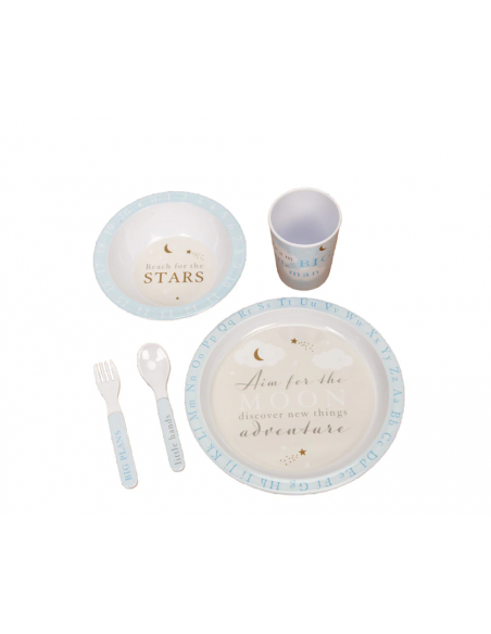 BAMBINO 5 PIECE MELAMINE SET BLUE