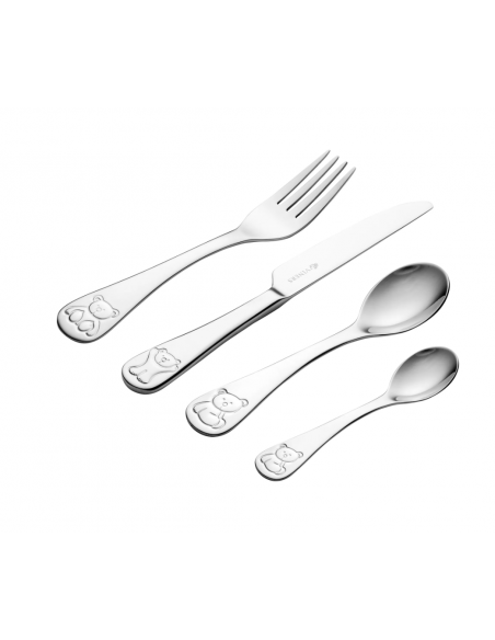 VINERS BERTIE 4 PIECE KIDS CUTLERY SET GIFTBOX