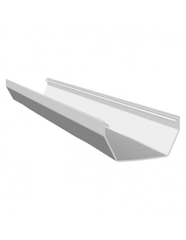 114MM SQUARE LINE GUTTER WHITE 4M